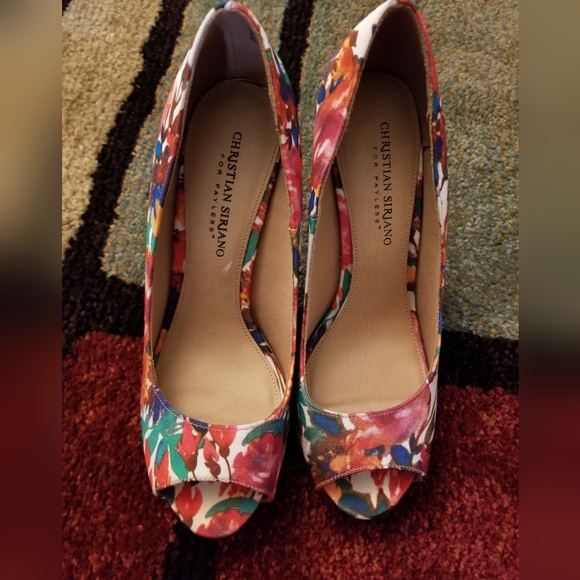 Christian Siriano (For Payless) Floral Heel - Size 8W - 4" Heel - Picture 6 of 8